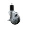 Service Caster 4'' Thermoplastic Rubber Swivel 1-3/4'' Expanding Stem Caster with Brake SCC-EX20S414-TPRB-TLB-134 - alternate 1